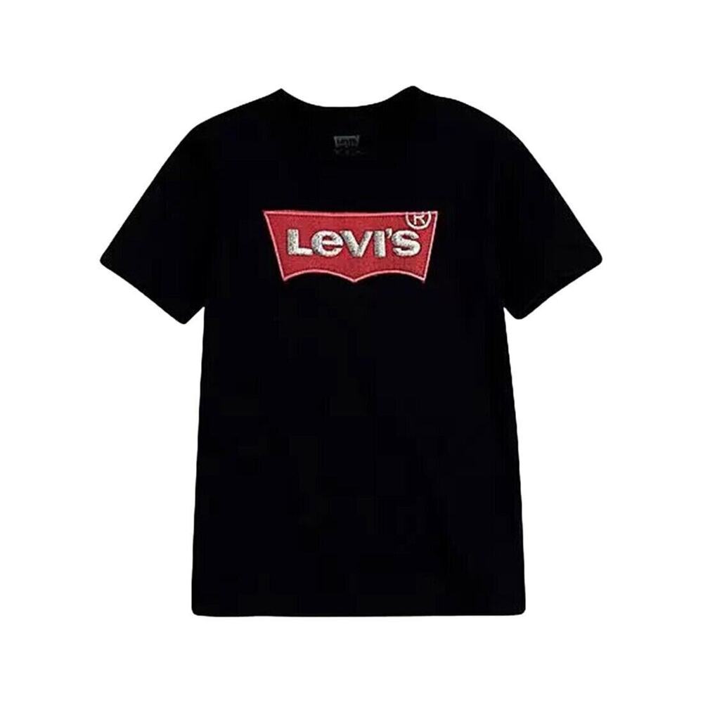 Levi's Boys Short Sleeve Faux Embroidered‎ Crew Neck Tee in Dress Blues X-Large